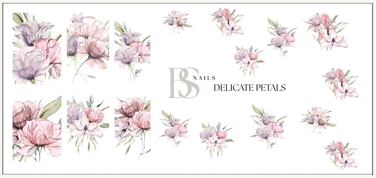 Waterslide Nail Decals |DELICATE PETALS