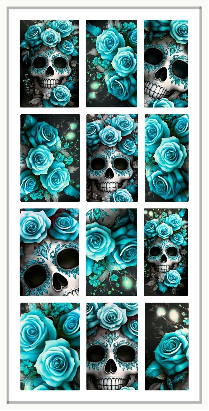 Waterslide Nail Decals | DEADLY DEVOTION-TEAL