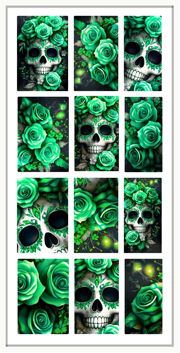 Waterslide Nail Decals | DEADLY DEVOTION-GREEN