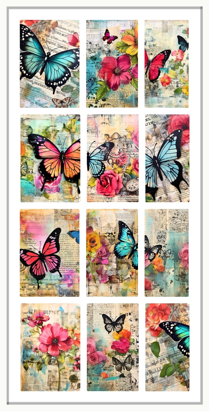 Waterslide Nail Decals | BUTTERFLY COLLAGE