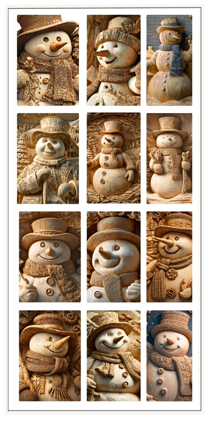 WOODEN SNOWMAN
